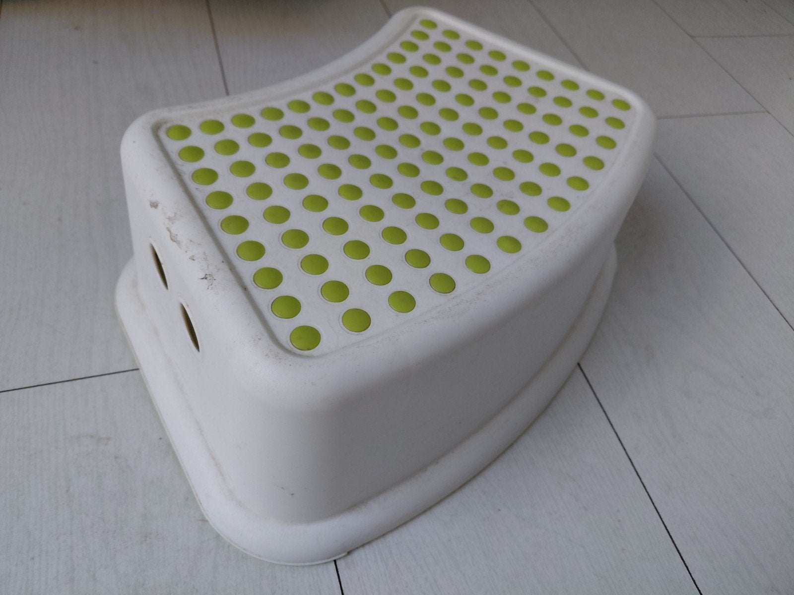 IKEA Opstapkrukje - Wit met Groene Antislip, Ophalen, Kunststof