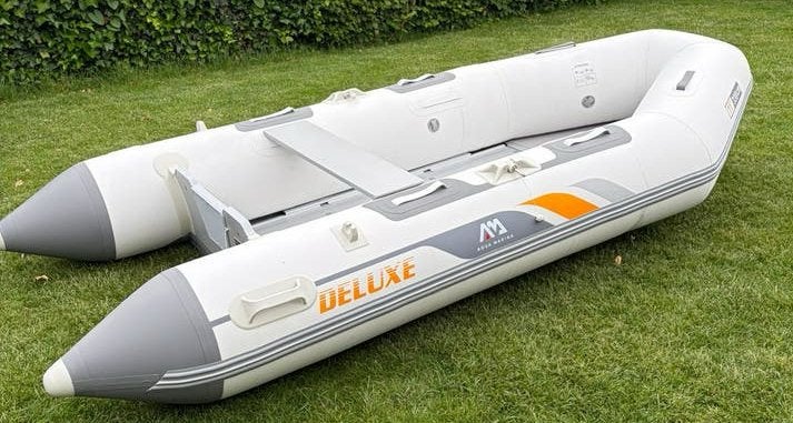 Rubberboot Aqua Marina Deluxe 330 aluminium vloer, Aluminium, Elektrisch, Zo goed als nieuw, Ophalen