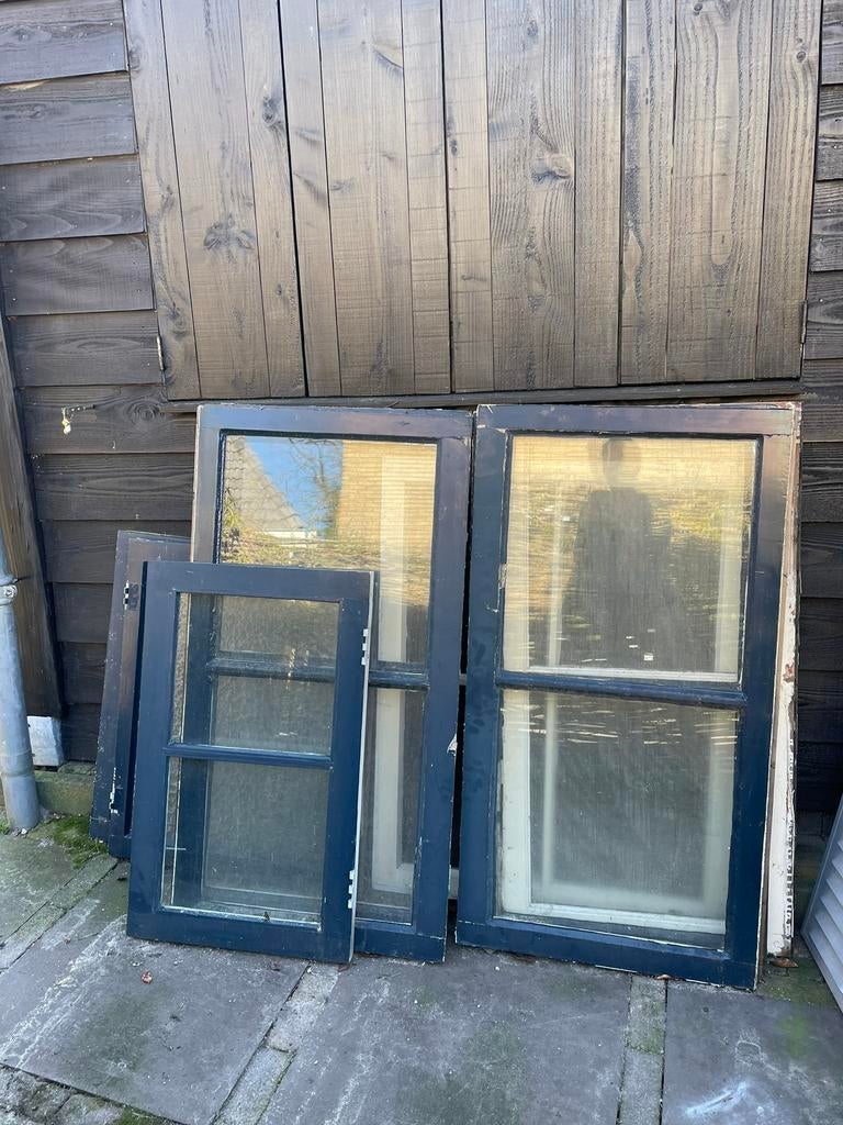 Hardhouten buiten kozijn voor bijvoorbeeld kas., Ophalen, Gebruikt