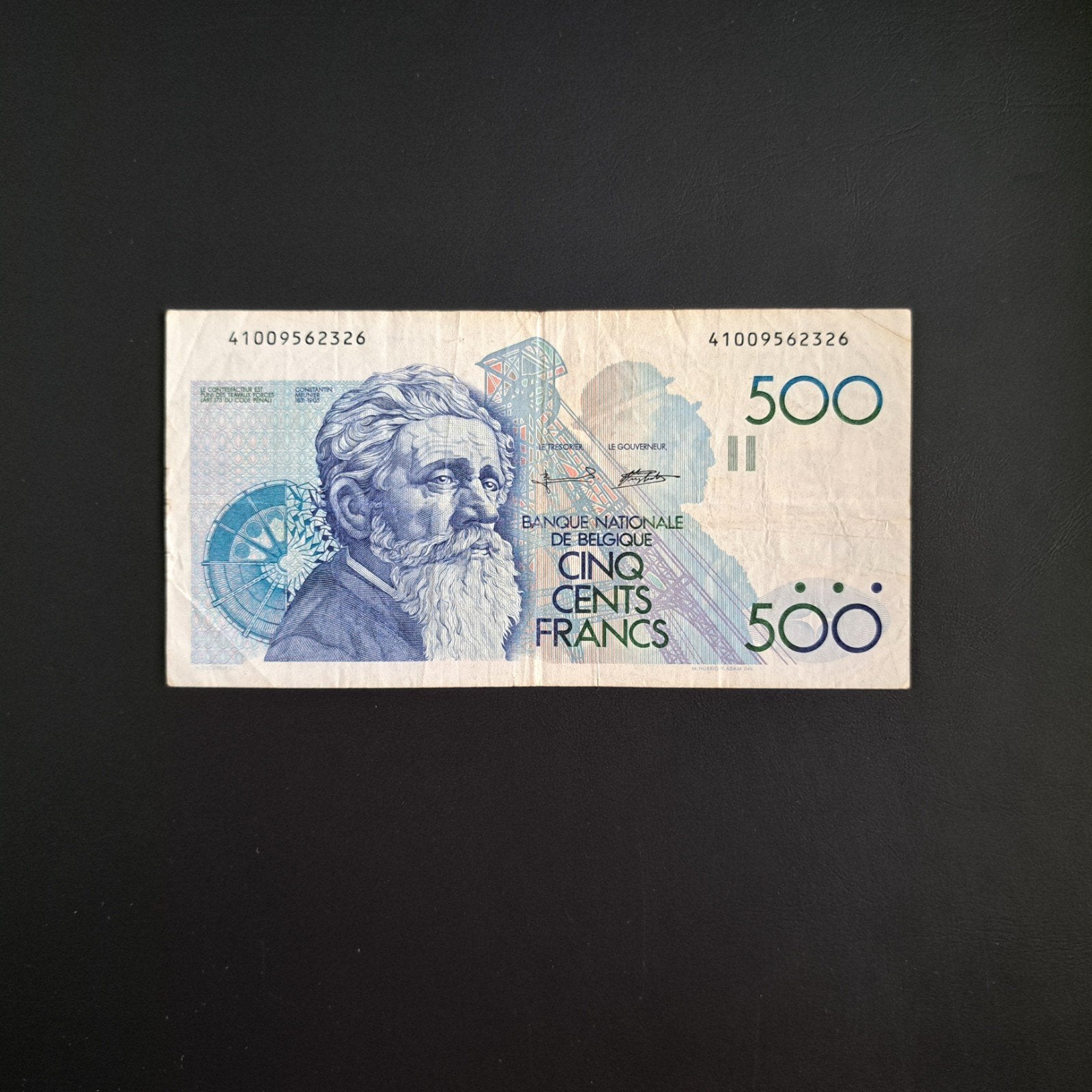 500 franc België #059, Verzenden, België, Los biljet