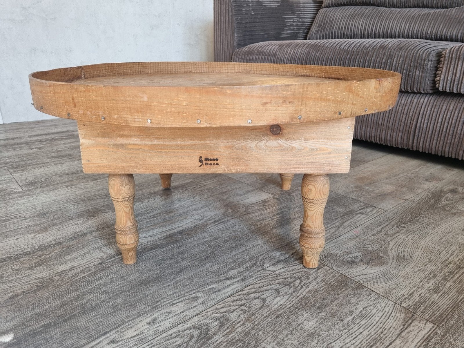 Houten Mono Deco Salontafels rond Ø 69 en Ø 51, Ophalen, 50 – 75, Gebruikt, 50 tot 100 cm