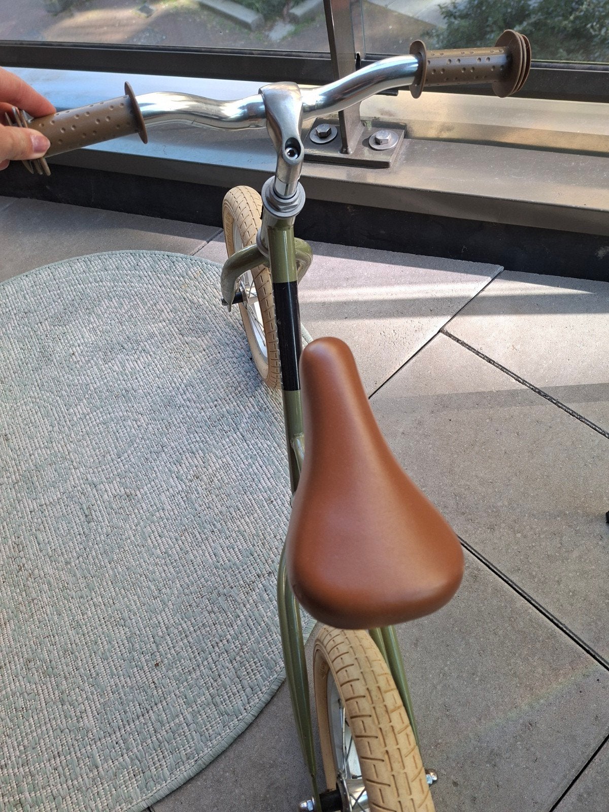 Veloretti Loopfiets - Groen met Bruin Zadel, Ophalen, Gebruikt, Loopfiets