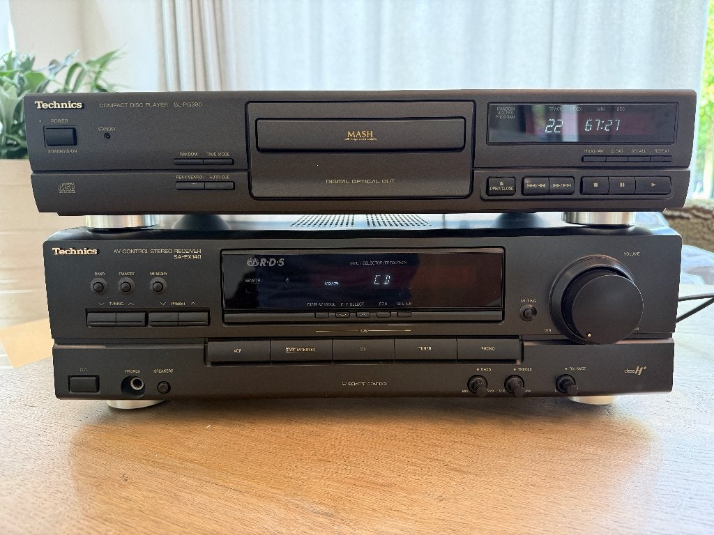 Technics SA-EX140 + SL-PG390 stereoset – als nieuw, Losse componenten, Zo goed als nieuw, Tuner of Radio, Ophalen