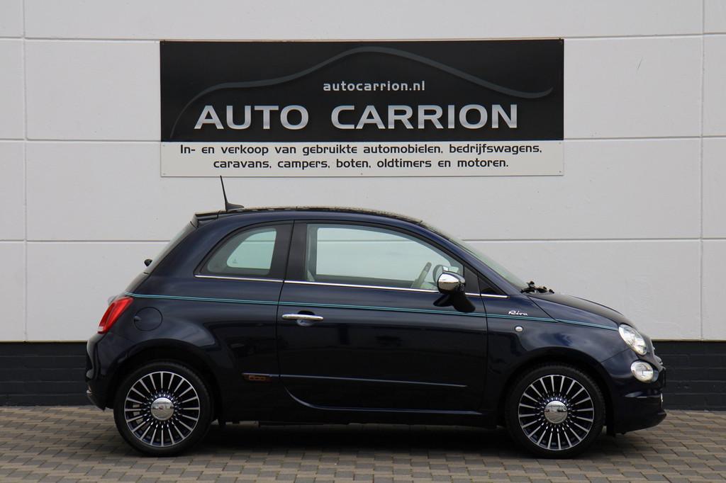 Fiat 500 0.9 TwinAir Turbo Riva meest unieke uitvoering !, Auto's, Fiat, Gebruikt, Beige, Leder, Handgeschakeld