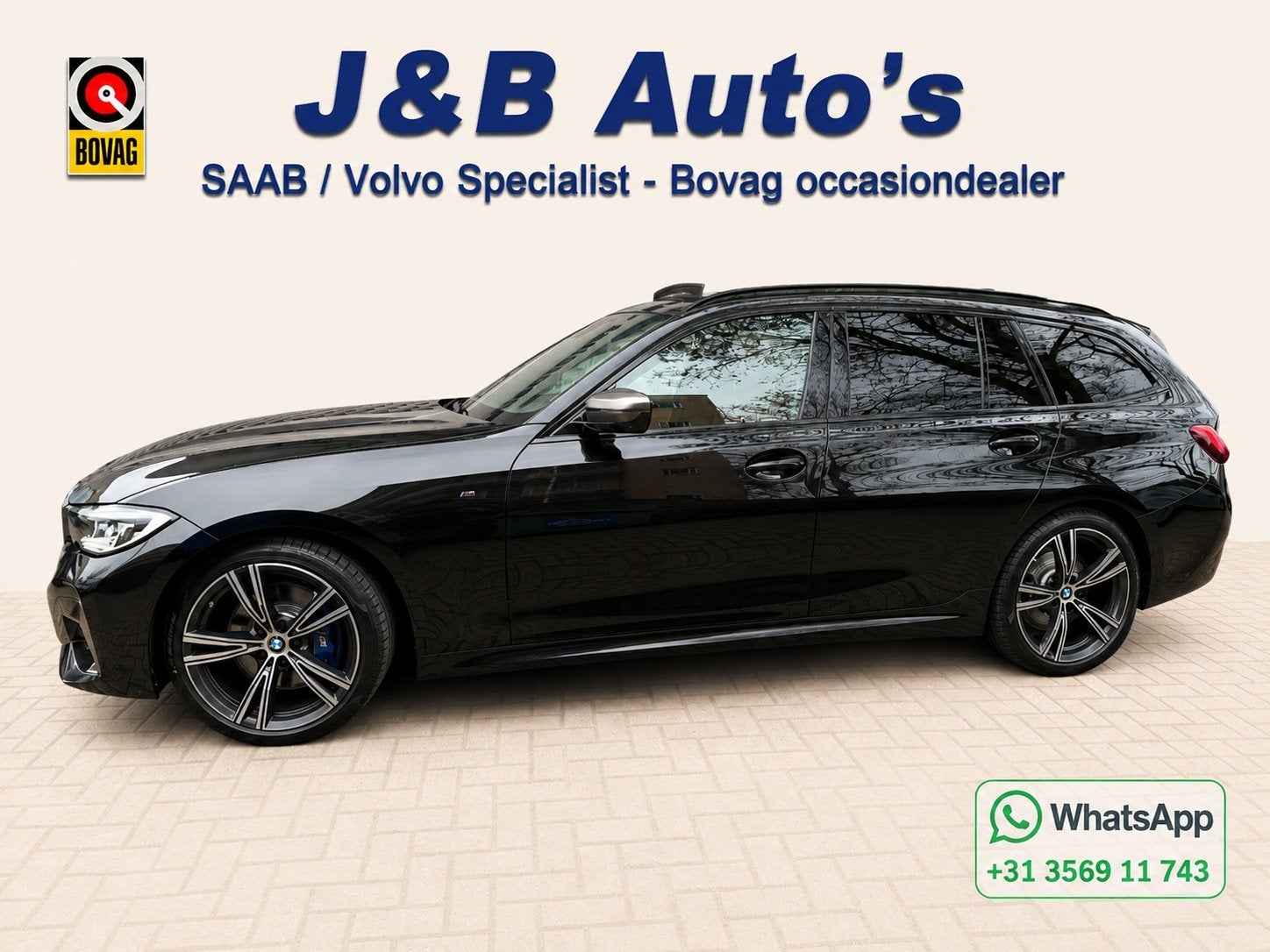 BMW 3 Serie Touring M340i xDrive High Executive Msport Laser, Auto's, Euro 6, Zwart, Vierwielaandrijving, 2998 cc
