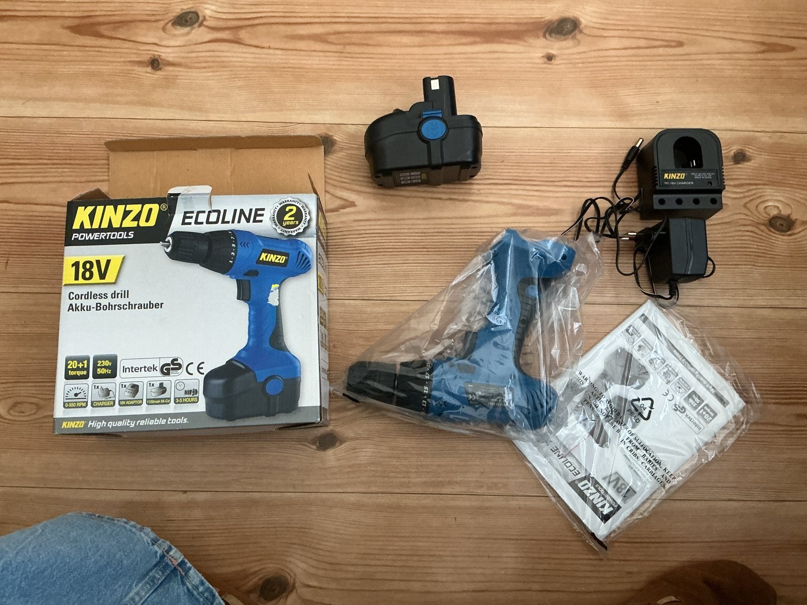Kinzo Ecoline 18V Accuboormachine - Nieuw in doos, Variabele snelheid, Nieuw, Ophalen of Verzenden, Boor- en Schroefmachine