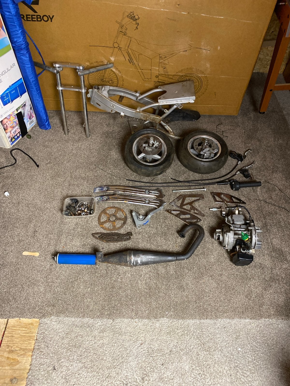 Minibike 49cc ook los te koop, Fietsen en Brommers, Minibikes, Midibikes en Pitbikes, Gebruikt, Overige typen, Ophalen