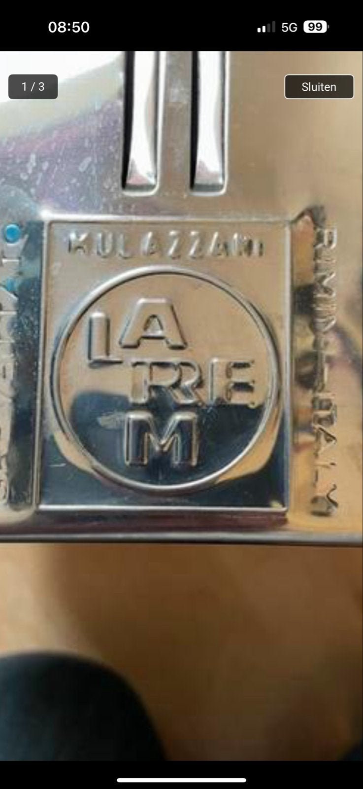 Vintage Kulazzani IA TRE M broodrooster, Witgoed en Apparatuur, Broodroosters, Ophalen, Gebruikt