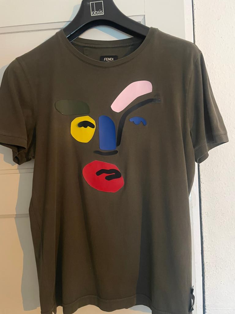 Fendi tshirt, Kleding | Heren, T-shirts, Ophalen of Verzenden, Zo goed als nieuw, Maat 48/50 (M), Groen