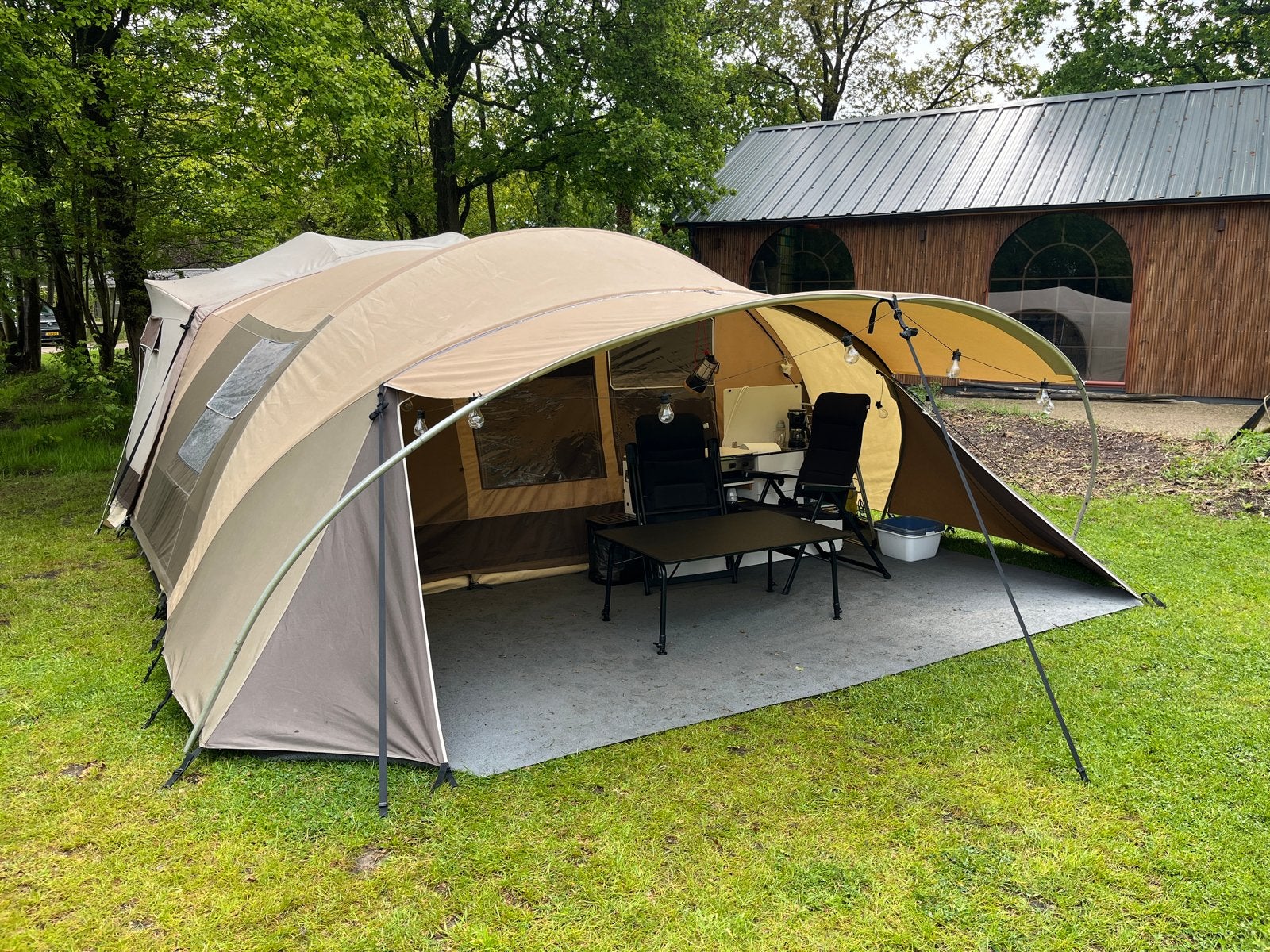 Cabanon vouwwagen Neptune - Ideaal voor gezinnen!, Ophalen, Beige, Cabanon, Aanwezig
