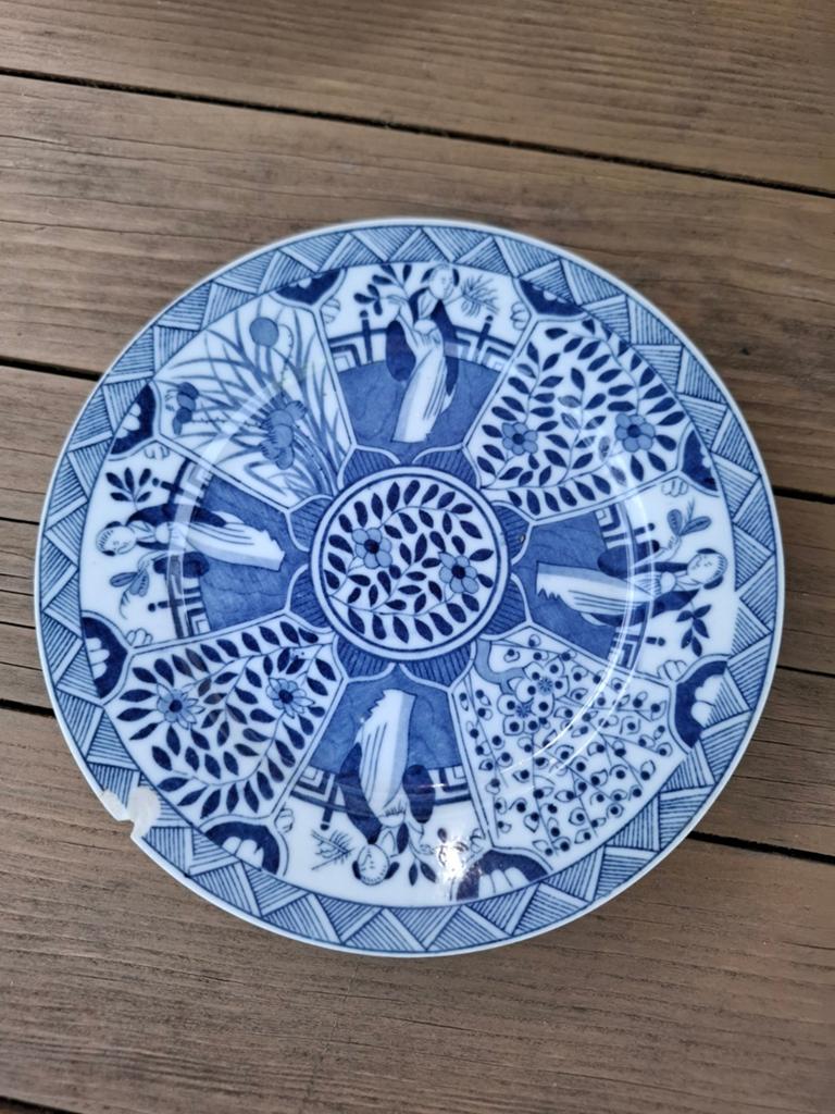 porseleinen bord met een 'Lange Lijs' decor,, Ophalen of Verzenden