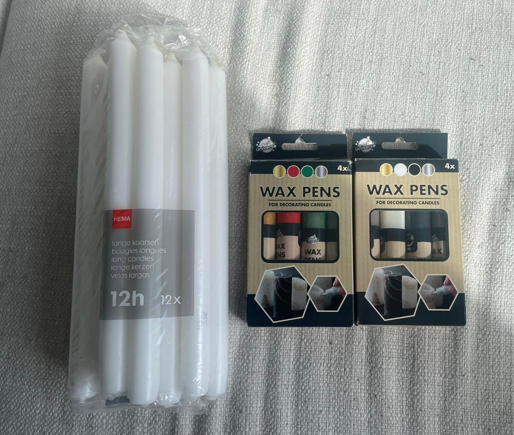 Dinerkaarsen en wax pennen, Ophalen, Nieuw, Overige materialen, Minder dan 25 cm