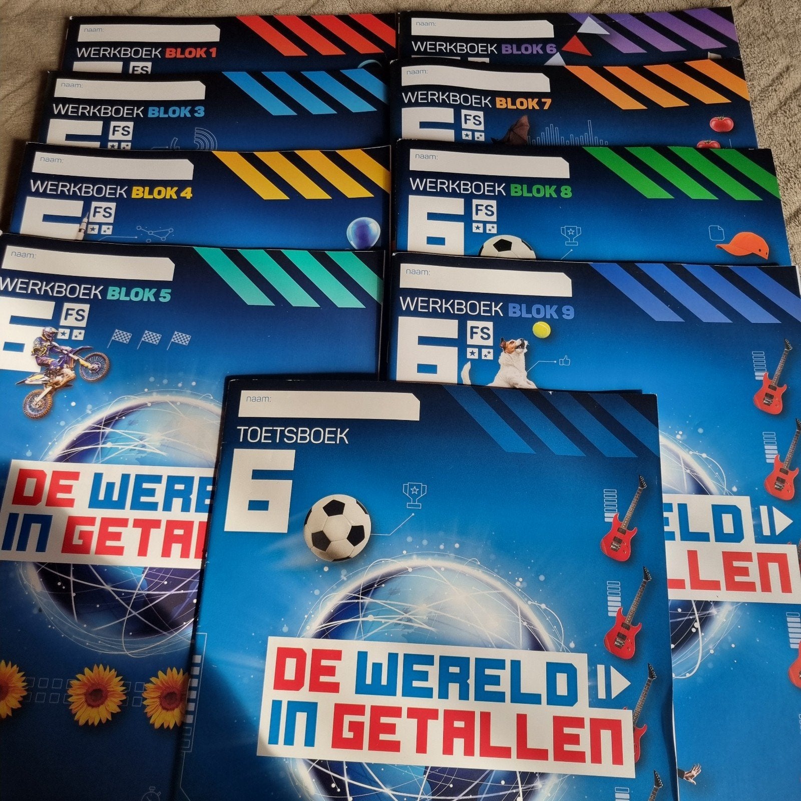 Groep 6 FS  De Wereld in Getallen - Werkboeken en Toetsboek, Ophalen of Verzenden, Zo goed als nieuw