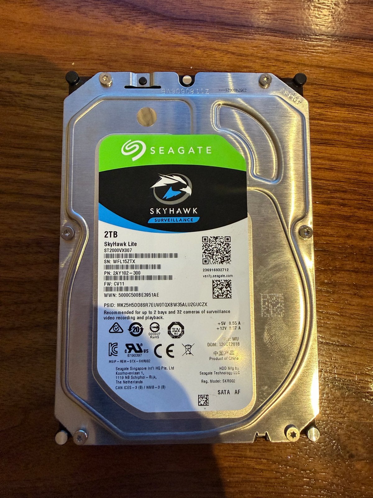 Seagate SkyHawk 2TB Surveillance HDD, Intern, Gebruikt, Server, Ophalen of Verzenden