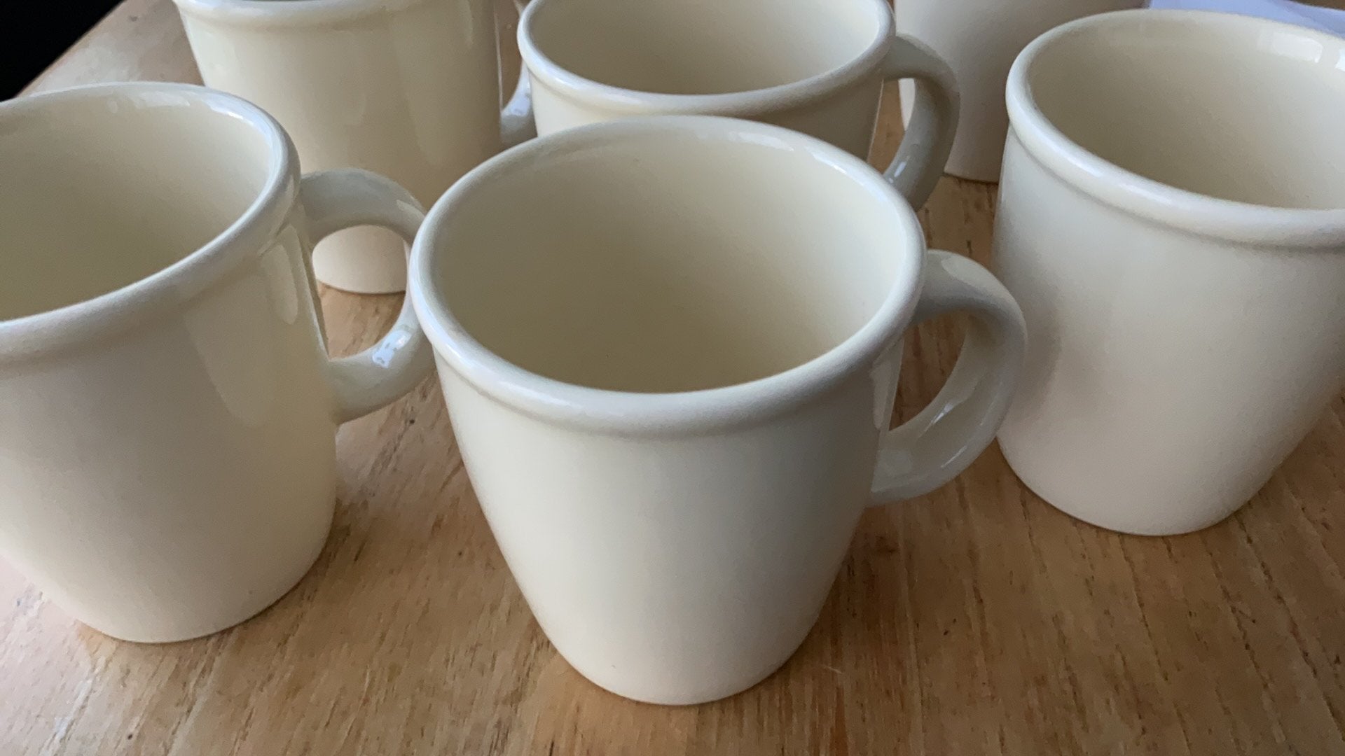 Bodum 6 room / creme kleurige mokken senseo maat,vintage, Ophalen of Verzenden, Zo goed als nieuw, Overige stijlen, Kop(pen) en/of Schotel(s)