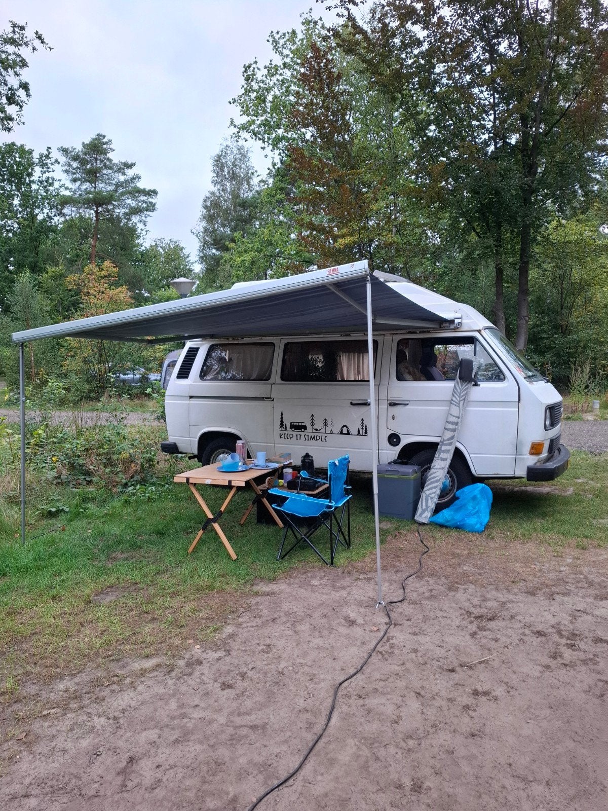 Volkswagen T3 Camper 1981 Diesel belastingvrij, Auto's, Overige carrosserieën, Wit, Origineel Nederlands, 1560 kg