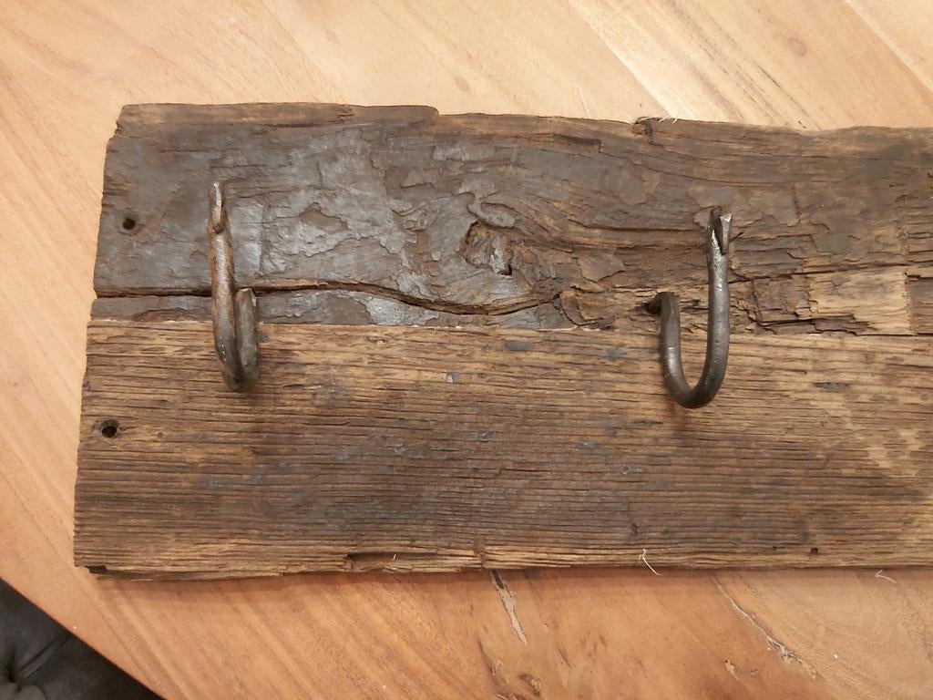 Brocante wandkapstok., Huis en Inrichting, Woonaccessoires | Kapstokken, Ophalen, Zo goed als nieuw, Hout, Wandkapstok