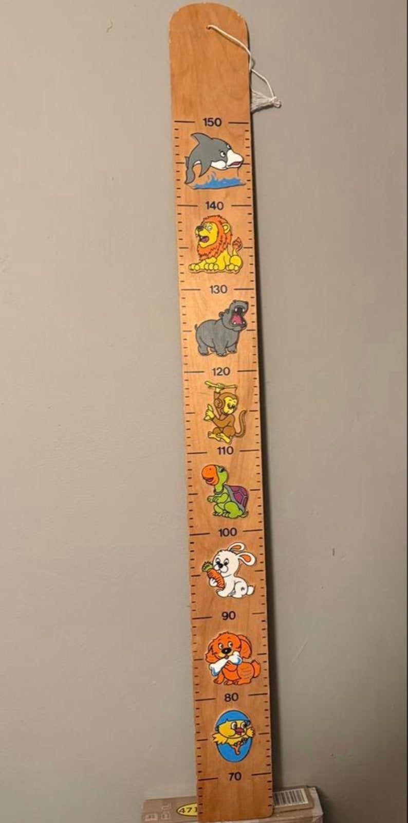 Houten groeimeter met dieren voor kinderkamer, Ophalen of Verzenden, Gebruikt