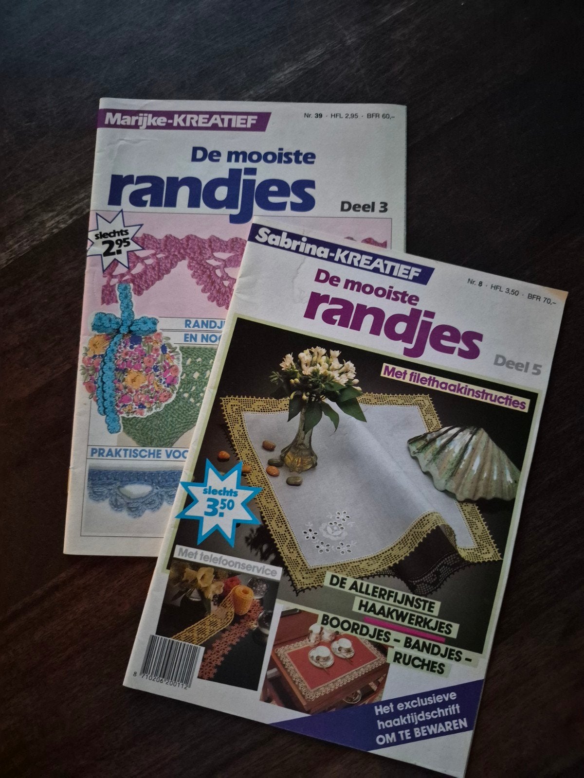 2 x , de mooiste randjes haken, Hobby en Vrije tijd, Ophalen of Verzenden, Zo goed als nieuw, Haken, Patroon of Boek