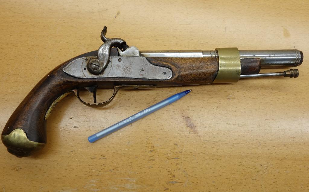 antiek percussie pistool - oud geweer - revolver, Verzenden, Overige soorten, Overige gebieden, Overige typen