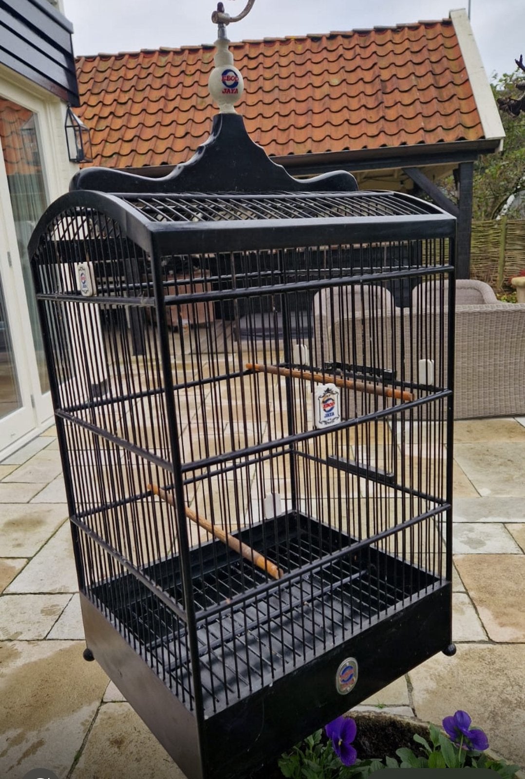 Vogelkooi Ebod yaya, Ophalen, Gebruikt, Metaal, Vogelkooi