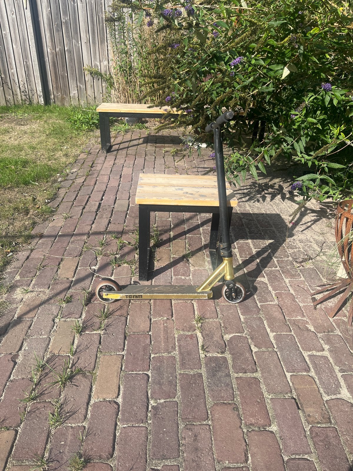 Stuntstep Term - Goud/Zwart, Fietsen en Brommers, Steps, Ophalen, Gebruikt, Gewone step