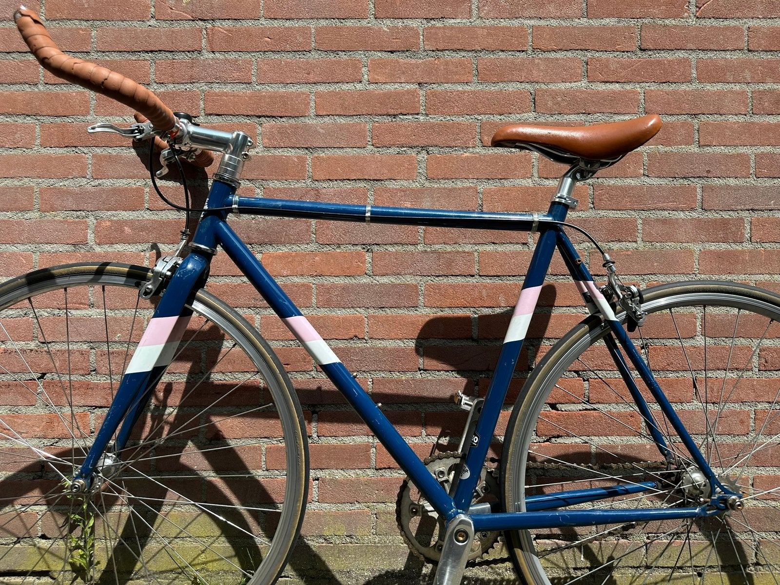 Vintage fixie racefiets, Fietsen en Brommers, Fietsen | Racefietsen, Minder dan 10 versnellingen, Gebruikt, Aluminium, Dames