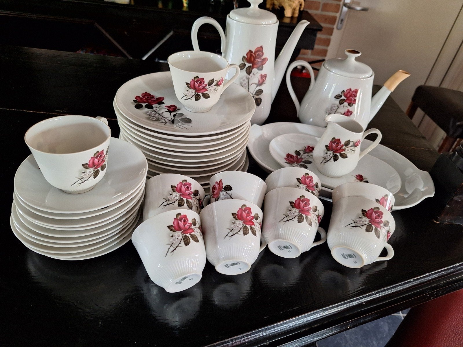 Vintage Schumann Arzberg Bavaria servies met rozen, Ophalen of Verzenden