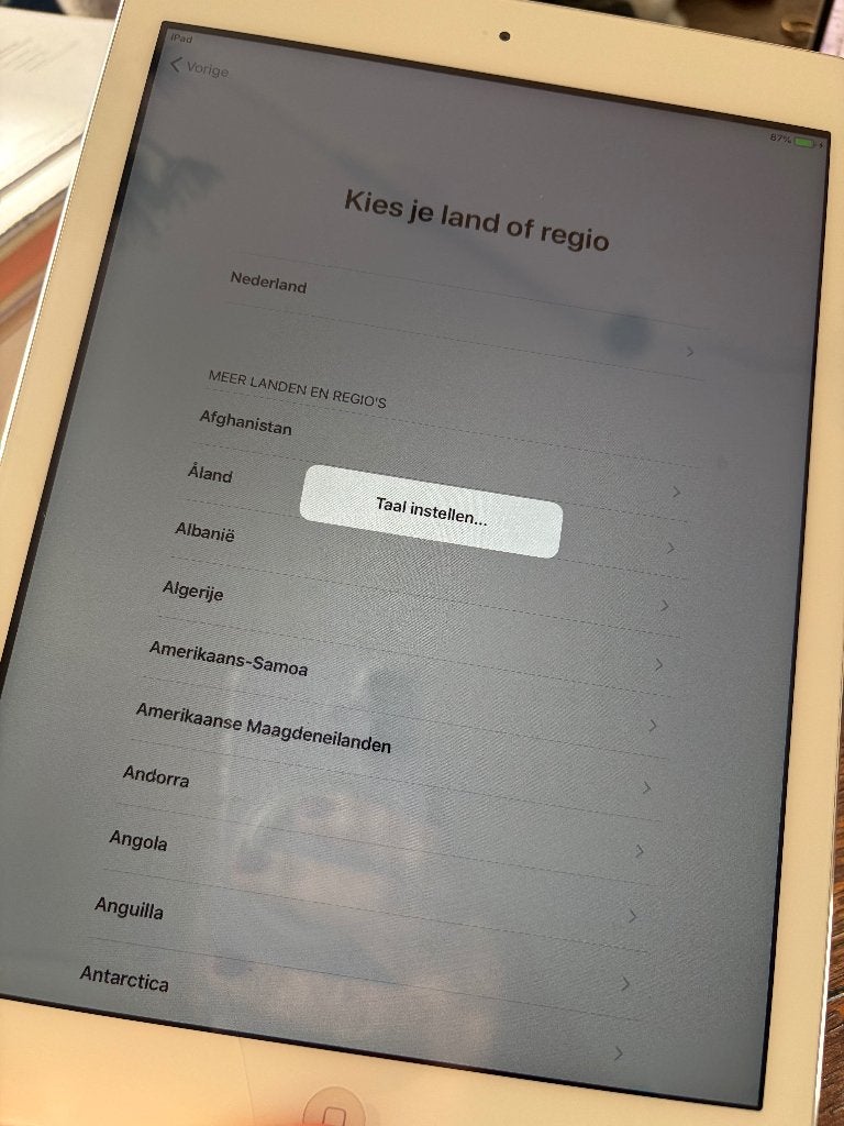 Apple iPad Air 32 GB (1e generatie) barsten in glas, Computers en Software, Gebruikt, 32 GB, Apple iPad Air, Zilver