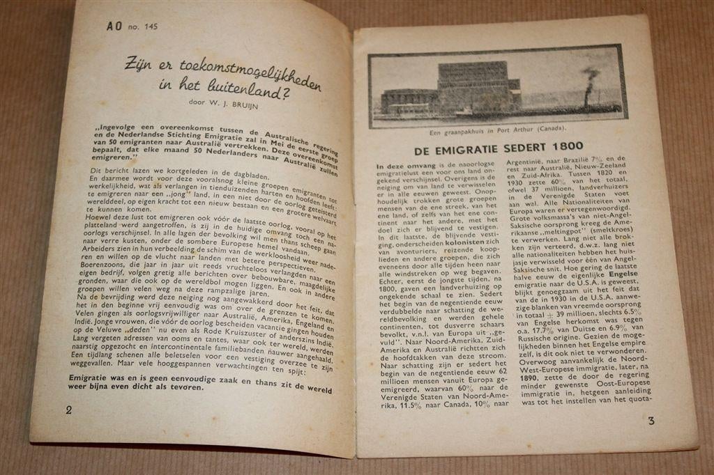 Emigratie [1947] — Vintage Boekje over Naoorlogse Vertrek, Ophalen of Verzenden, Gelezen