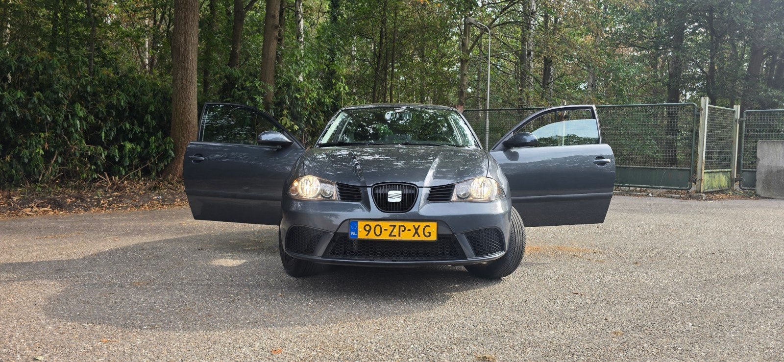 Seat Ibiza 1.4 16V 63KW 3DRS 2008 Grijs, Ophalen, Voertuigen, Gebruikt, Overige typen