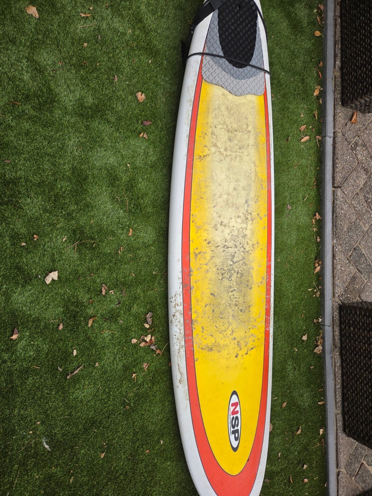 NSP Funboard 7'6" met draagtas en vinnen, Watersport en Boten, Golfsurfen, Ophalen, Gebruikt, Funboard, Met draagtas