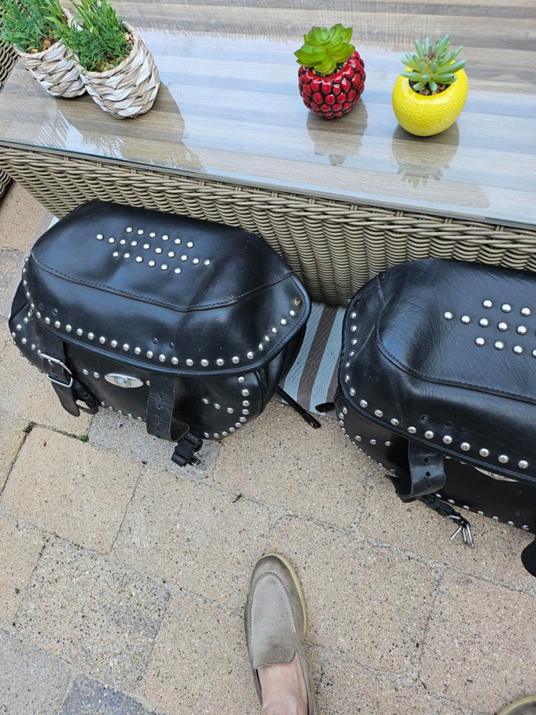 Harley Davidson leder kofferset orgineel, Ophalen of Verzenden