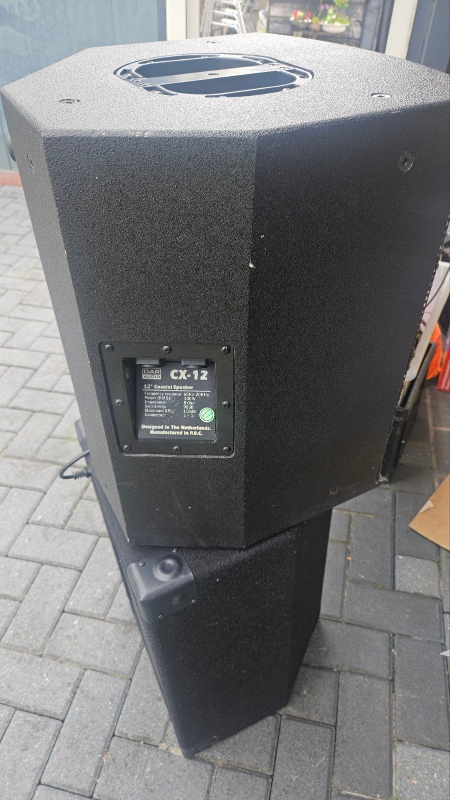 DAP AUDIO CX 12 12 INCH PASSIEVE,LUIDSPREKER ZIE BESCHRIJVIN, Ophalen, Zo goed als nieuw, Minder dan 500 watt
