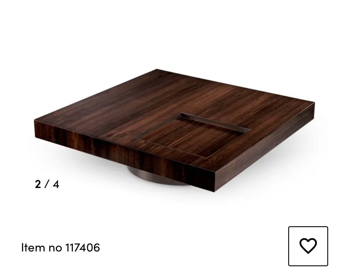 Eichholtz Otus Square Salontafel Eucalyptus & Brons, Ophalen, Vierkant, Zo goed als nieuw, Minder dan 50 cm