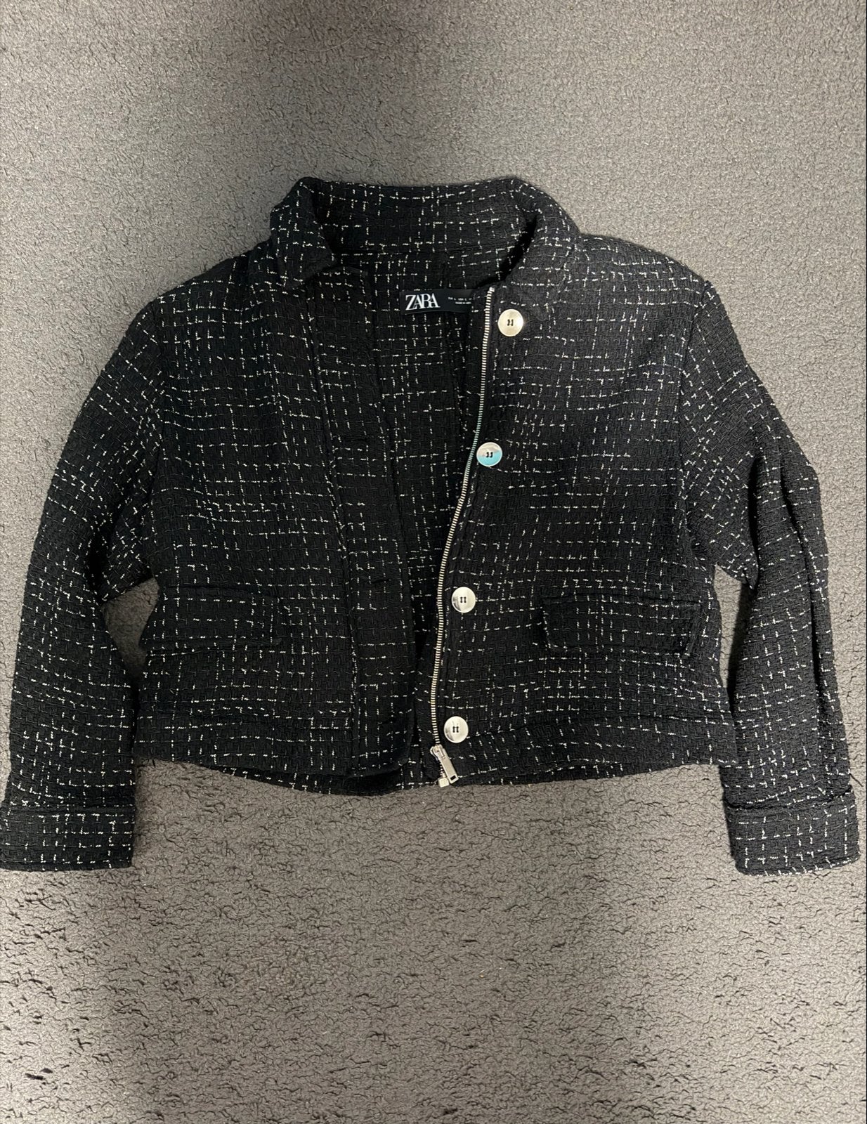 Zara Jas Maat L, Verzenden, Gedragen, Maat 42/44 (L), Zwart