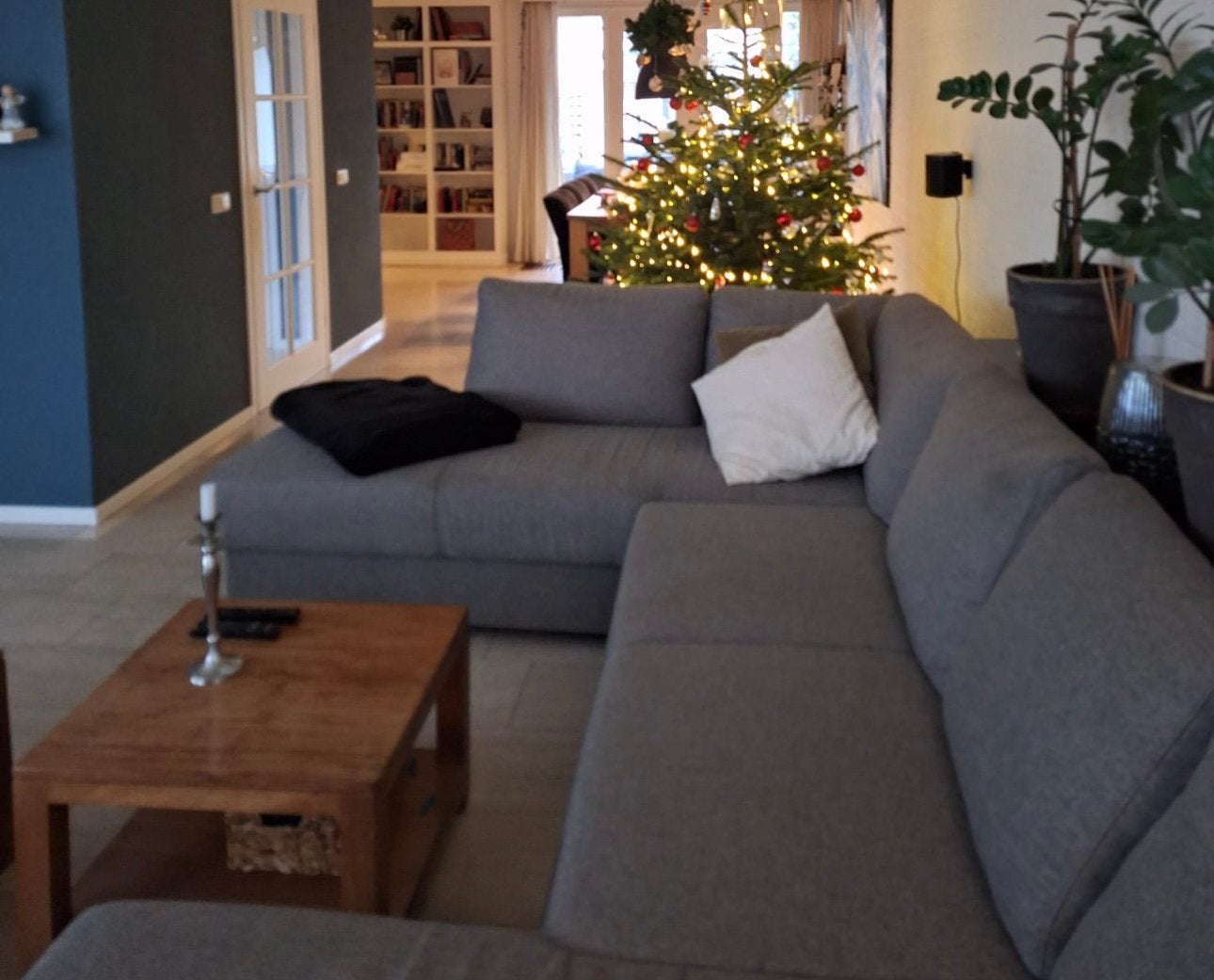 Grijze hoekbank, Ophalen, Gebruikt, Hoekbank, Stof