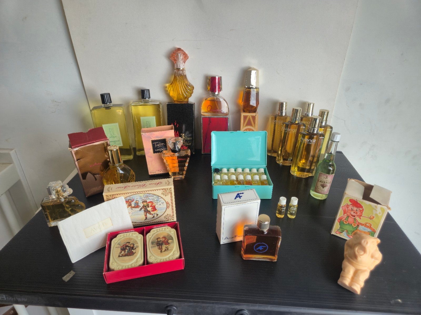 Grote collectie vintage parfumflesjes, Verzamelen, Ophalen of Verzenden, Gebruikt, Parfumfles