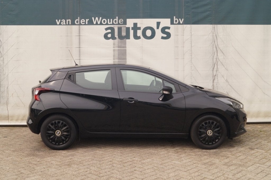 Nissan Micra 1.0 IG-T Visia Black Edition -AIRCO-TREKHAAK-DA, Auto's, Nissan, Stof, Euro 6, Zwart, Origineel Nederlands