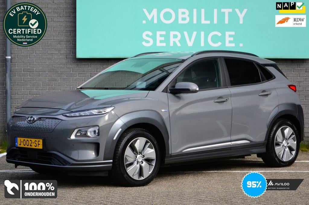 Hyundai Kona EV Premium 64 kWh SOH 95% CarPlay Leder HUD, Gebruikt, 174 min, 1066 min, 64 kWh