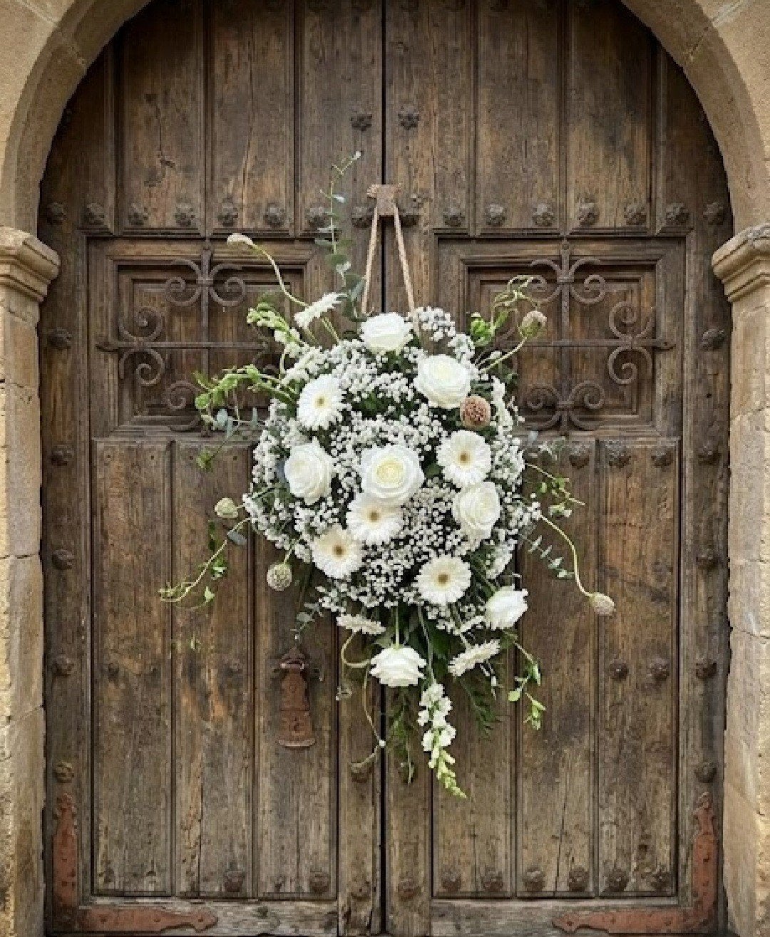 Prachtig Kunstbloemen Deurstuk / Hangboeket, Verzenden, Nieuw