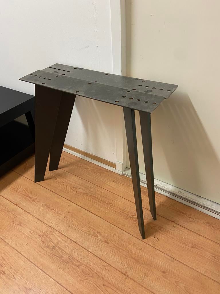 Zware stalen tafelpoten (set) – Custom / industrieel – 72 cm, Ophalen, Zo goed als nieuw, Rond, 50 tot 100 cm