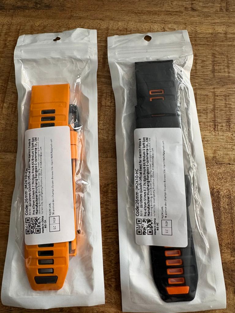 Garmin Fenix 26mm Quickfit horlogebandjes, Ophalen, Zwart, Android