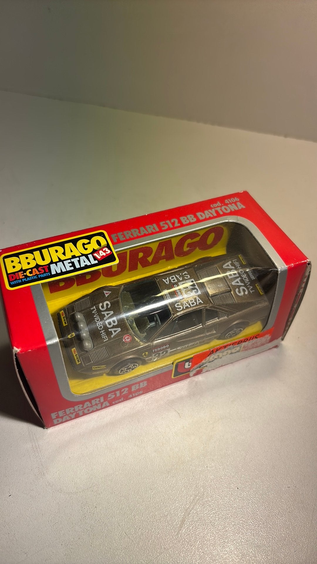 Ferrari 512 bb datytpna bburago 1.43, Overige merken, Auto, Ophalen of Verzenden, Zo goed als nieuw