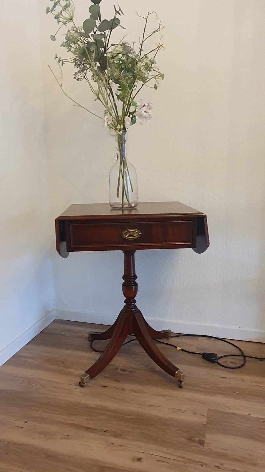 Hangoor tafel met lade Heldense Fine English style furniture, Ophalen of Verzenden, 25 tot 50 cm, Rechthoekig, 50 tot 100 cm