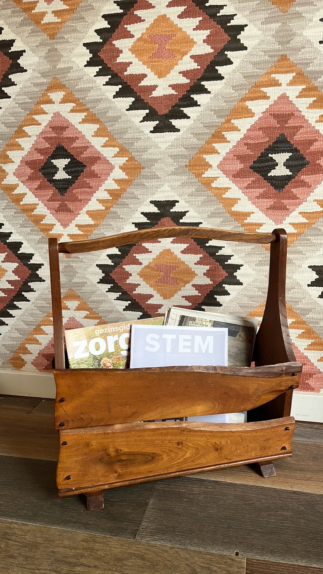 Vintage krantenbak, Ophalen, Gebruikt, Vintage, Hout