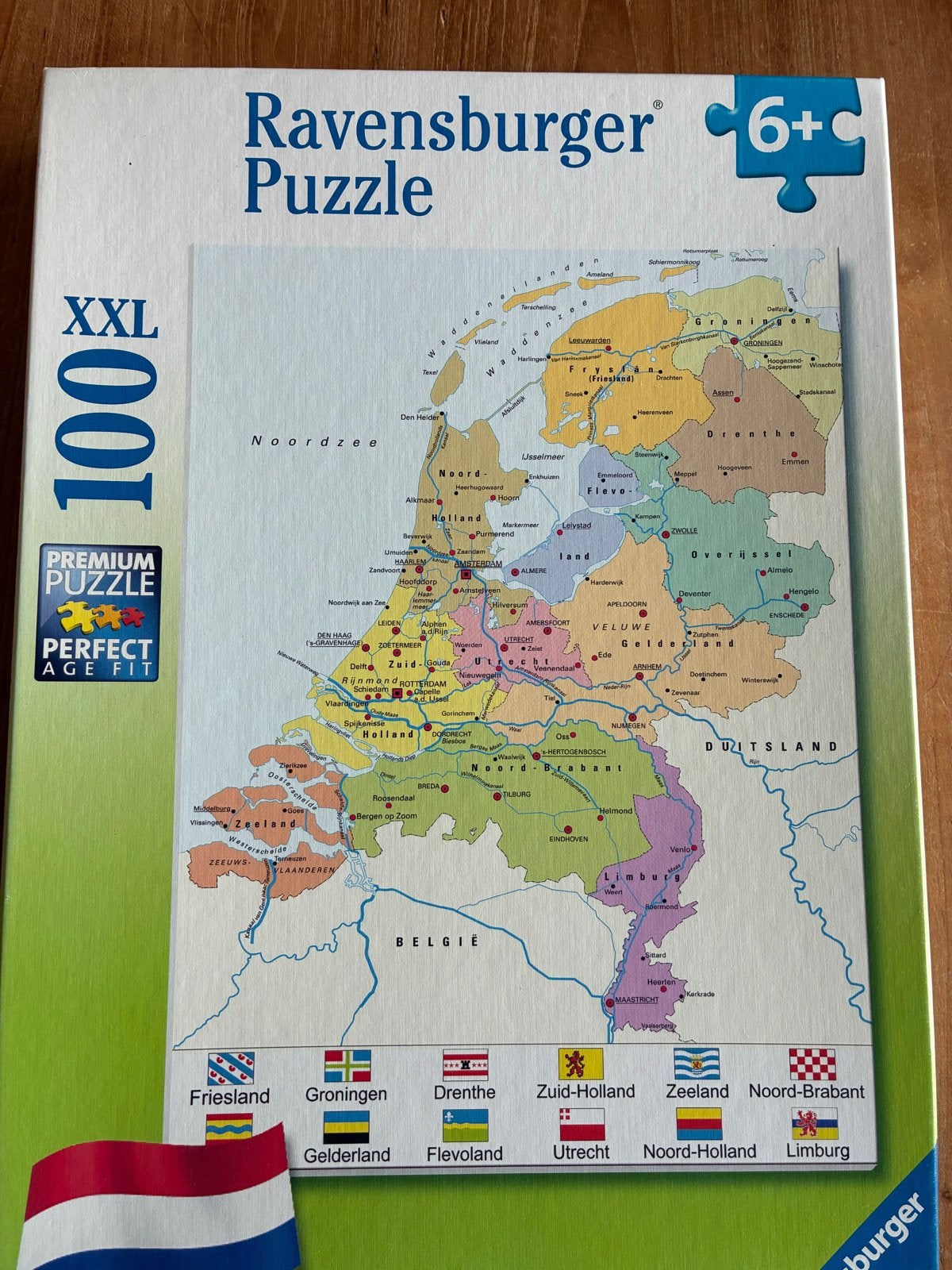Ravensburger XXL 100 stukjes puzzel - Kaart van Nederland, Ophalen, Gebruikt, 6 jaar of ouder