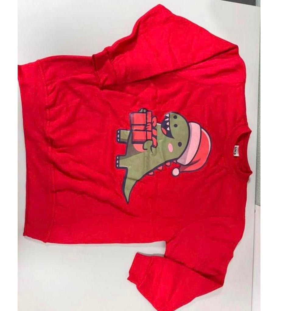 Dinosaurus Dino Christmas Kersttrui trui L rood sweater, Kleding | Heren, Maat 52/54 (L), Nieuw, Ophalen of Verzenden, H