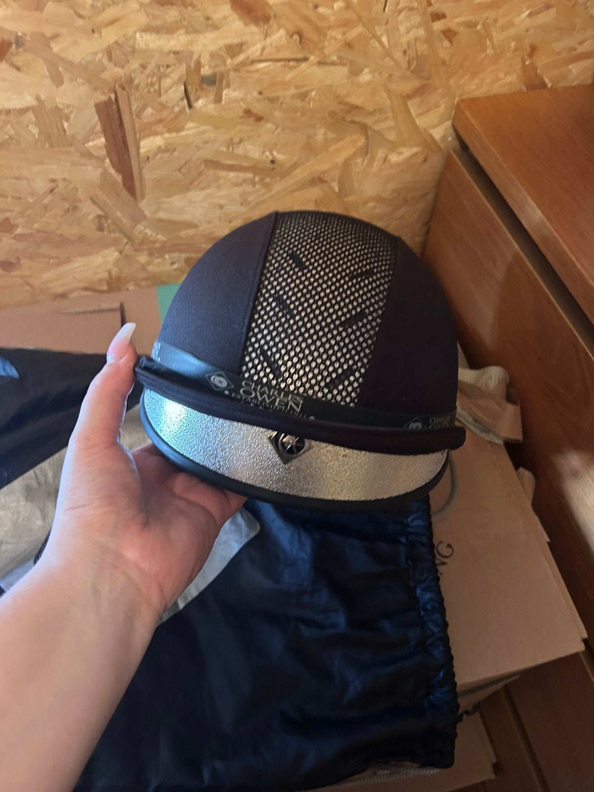 Cross cap, Dieren en Toebehoren, Paardrijkleding, Ophalen, Gebruikt, Overige merken, Rijhelm/cap