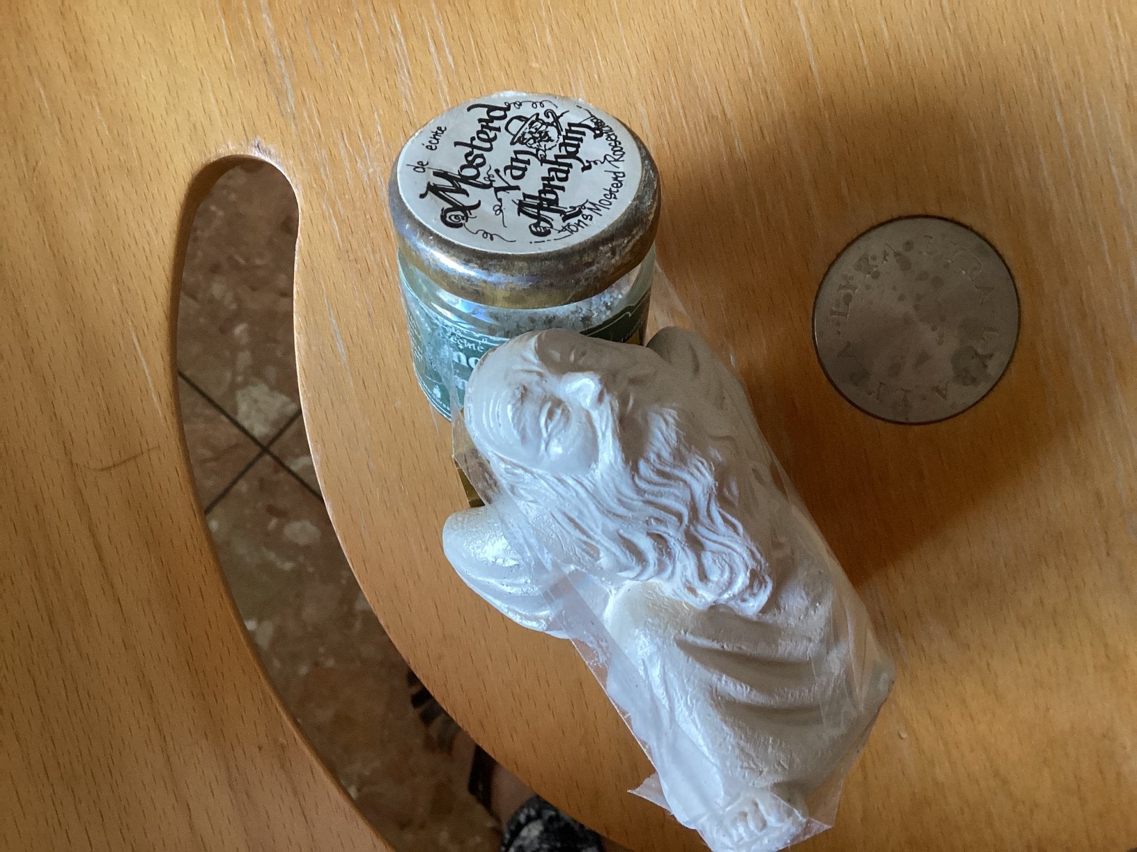 Abraham  9 cm hoog met pot 12 cm, Ophalen of Verzenden, Zo goed als nieuw